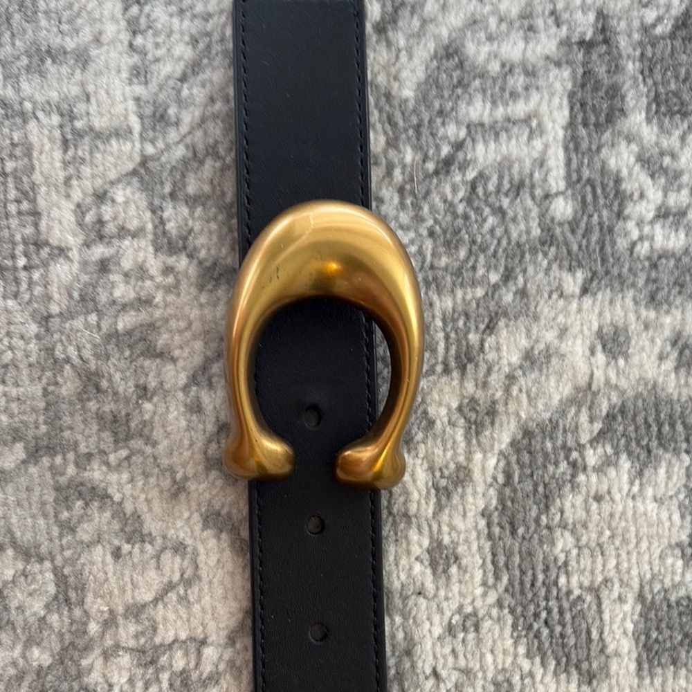 Coach Black Belt with Gold Buckle